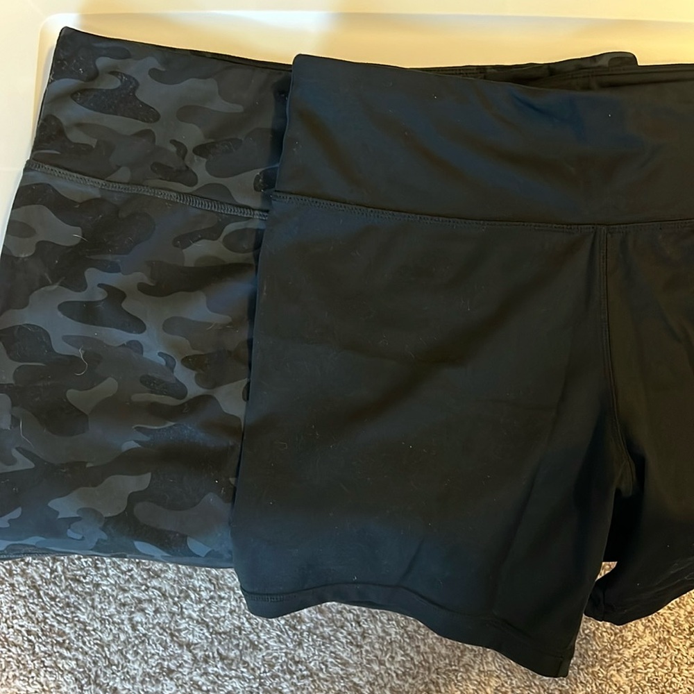 Jockey Bike Shorts, 1 Camo and 1 Black, XL